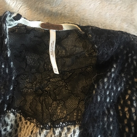 Free People Lace Trim Kimono Cardigan - Picture 3 of 4